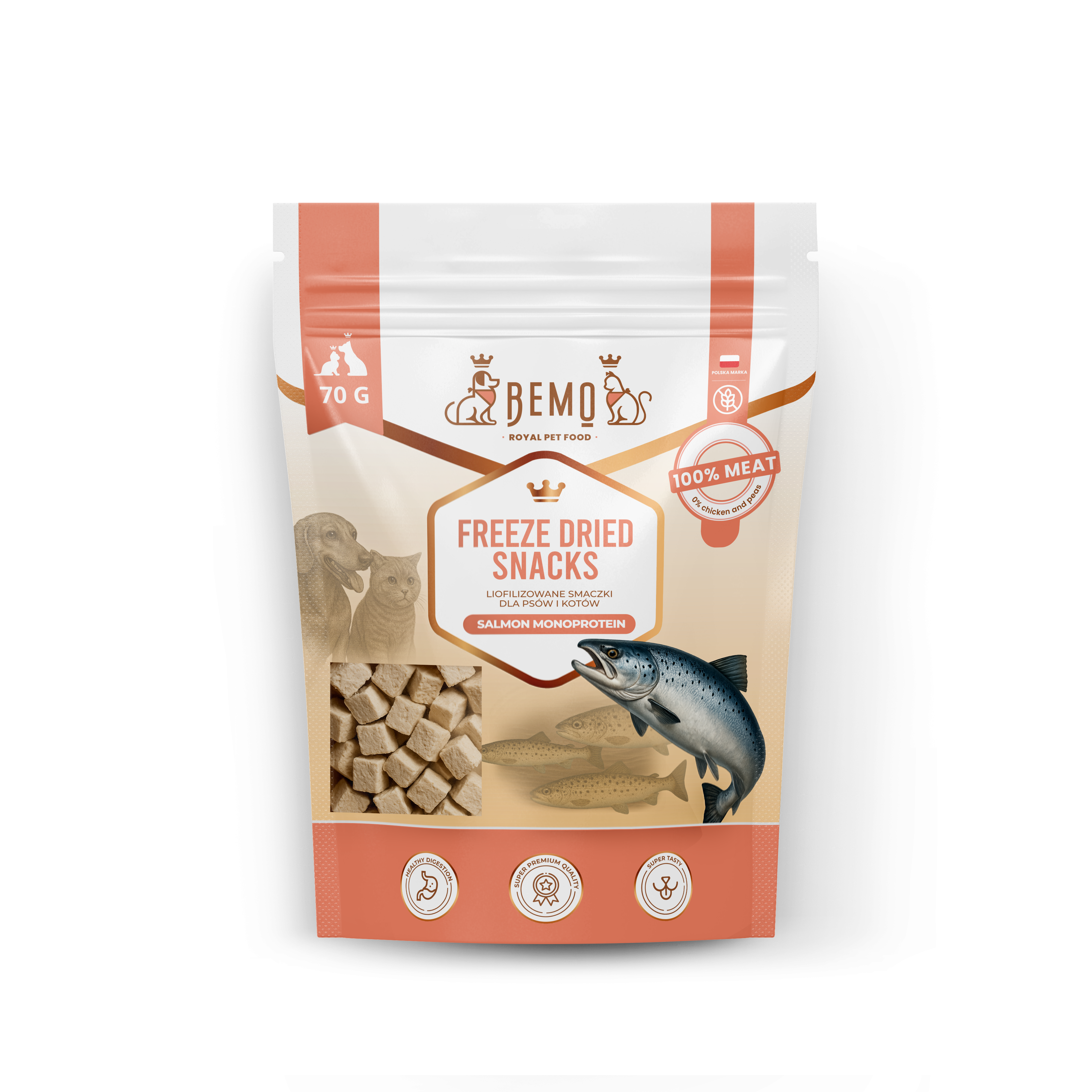Freeze Dried Meat Snacks Salmon - liofilizowane smaczki z mięsa łososia