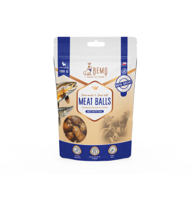 Meat Balls Beef with fish - półmiękkie smaczki dla psów z rybą