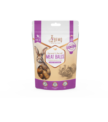 Meat Balls Turkey with rabbit - półmiękkie smaczki dla psów z królikiem