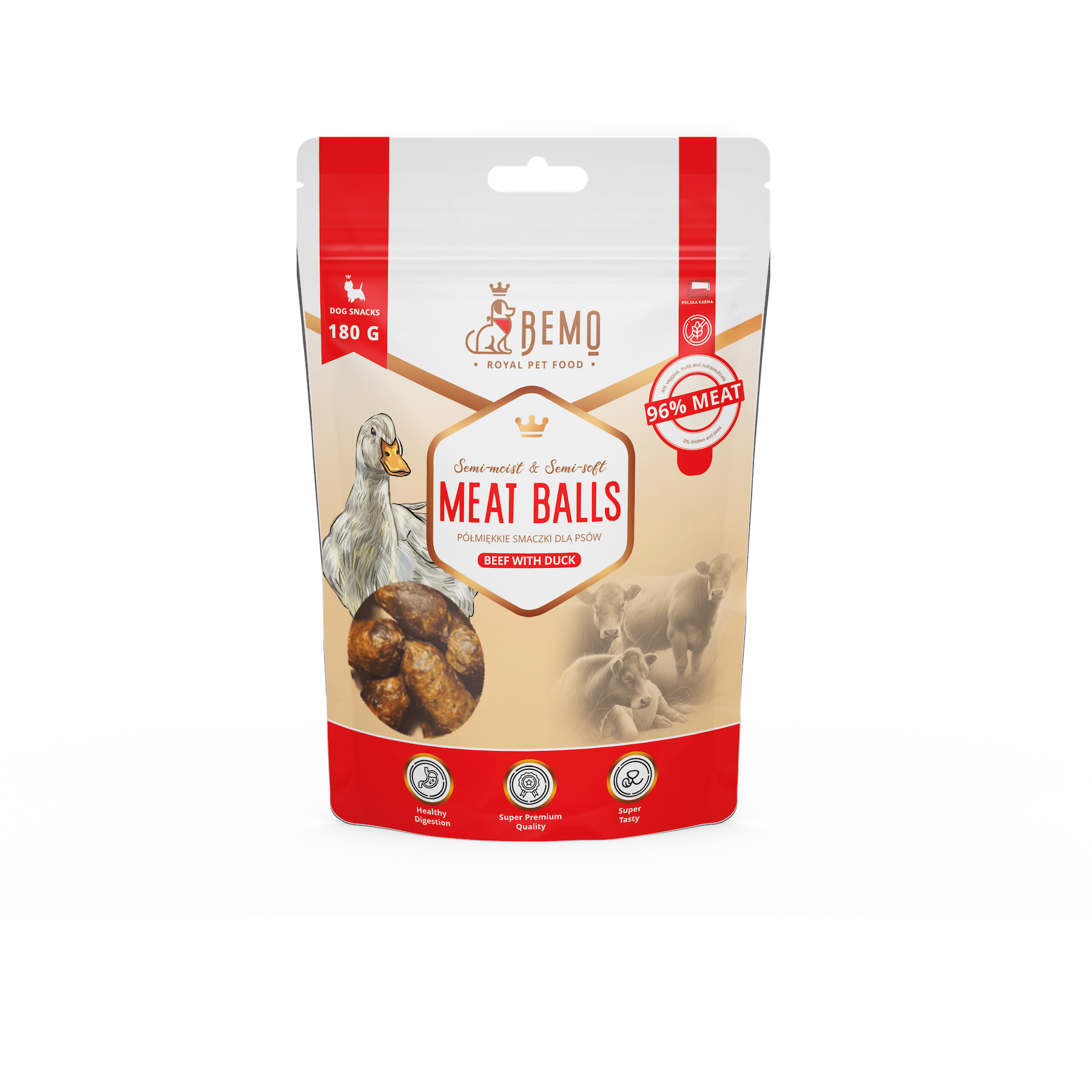 Meat Balls Beef with duck - półmiękkie smaczki dla psów z kaczką