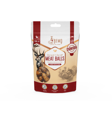 Meat Balls Turkey with deer - półmiękkie smaczki dla psów z jeleniem