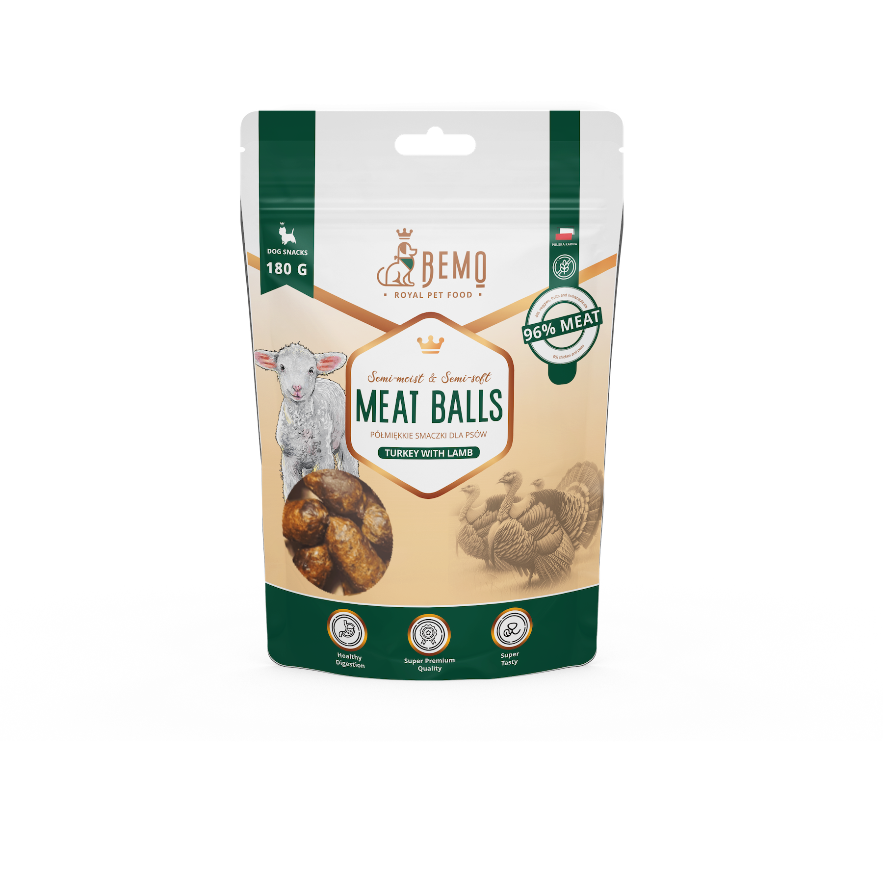Meat Balls Turkey with lamb - półmiękkie smaczki dla psów z jagnięciną