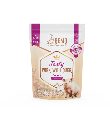 Bemo Tasty - wybitnie smakowita karma sucha dla psa z wieprzowiną i kaczką