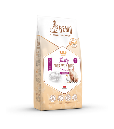 Bemo Tasty - wybitnie smakowita karma sucha dla psa z wieprzowiną i kaczką