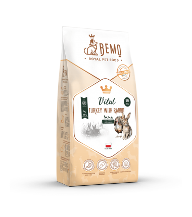 Bemo Vital -  wzmacniająca odporność karma sucha dla psa z indykiem i królikiem