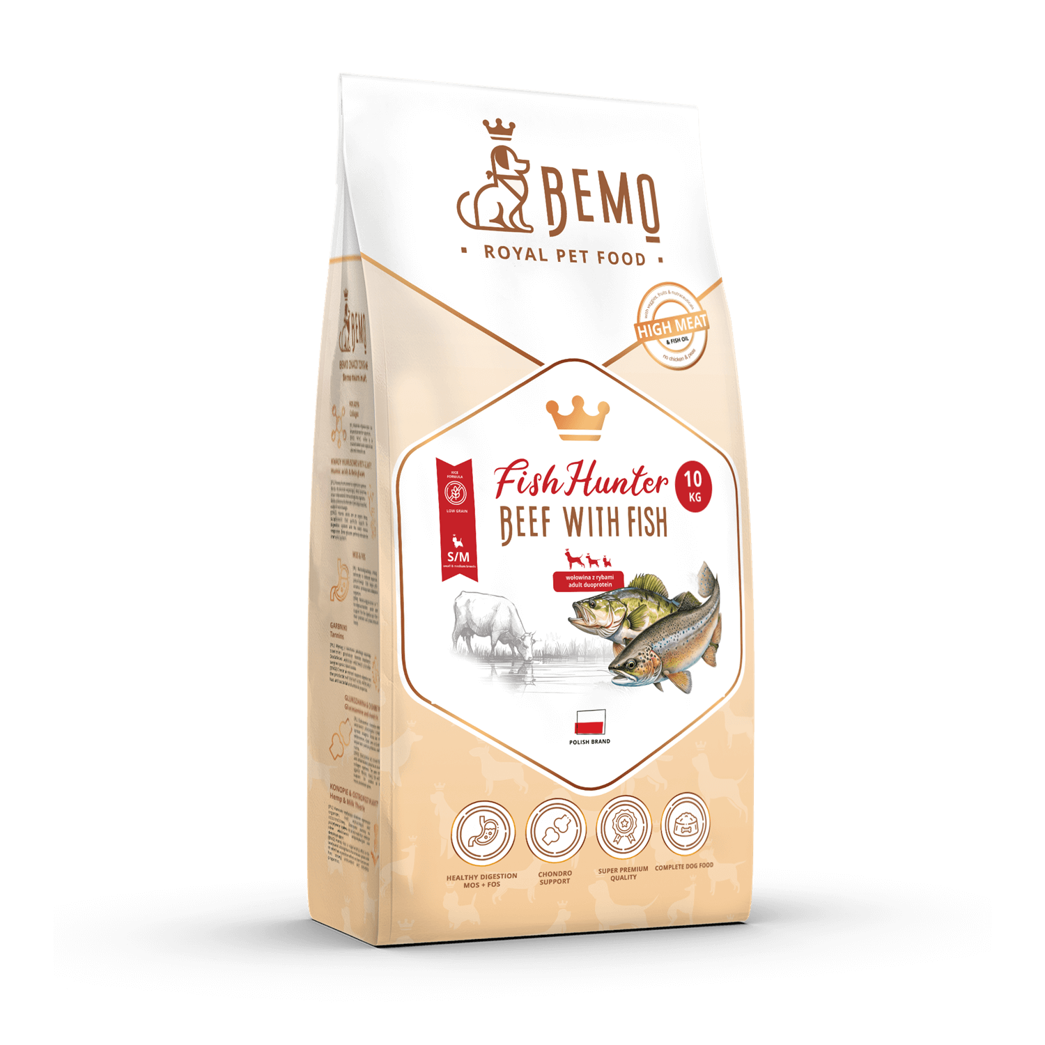 Bemo Fish Hunter - karma sucha dla psów dorosłych z wołowiną i rybą