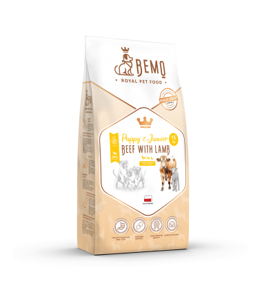 Bemo Puppy & Junior Beef with lamb - karma sucha dla szczeniąt i juniorów z wołowiną  i jagnięciną