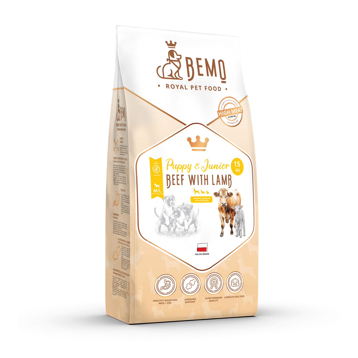 Bemo Puppy & Junior Beef with lamb - karma sucha dla szczeniąt i juniorów z wołowiną  i jagnięciną