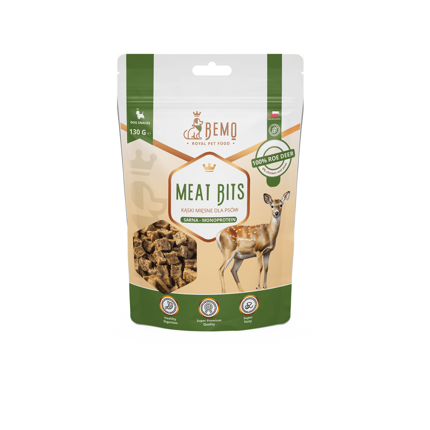 Meat Bits Roe Deer - hipoalergiczne, półmiękkie smaczki dla psów z sarniną