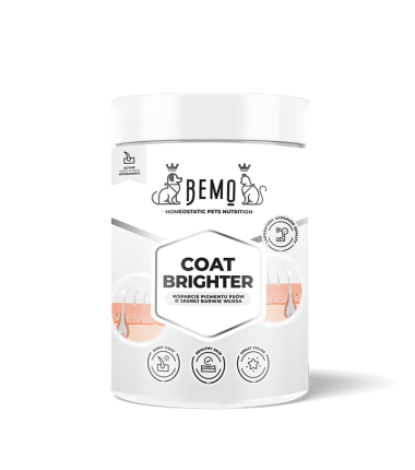 Bemo Coat Brighter - suplement intensyfikujący jasną barwę sierści psów