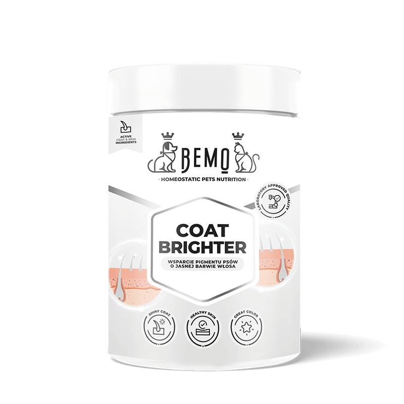 Bemo Coat Brighter - suplement intensyfikujący jasną barwę sierści psów