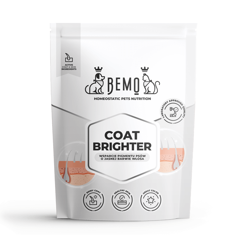 Bemo Coat Brighter - suplement intensyfikujący jasną barwę sierści psów