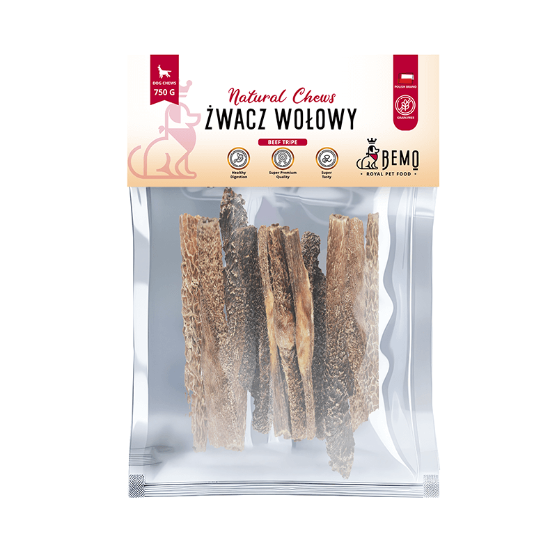 Bemo Beef Tripe - żwacz wołowy - naturalny gryzak dla psa