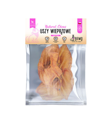 Bemo Pork Ears - suszone uszy wieprzowe - naturalny gryzak dla psa