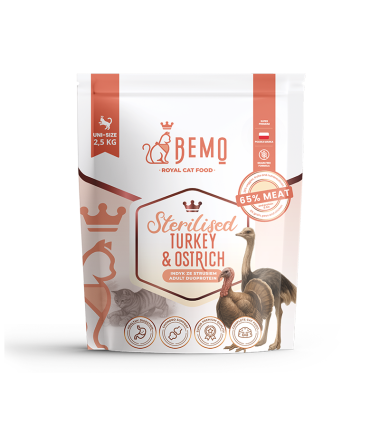 Bemo Cat Sterilised Turkey & Ostrich – karma sucha dla kota z indykiem i strusiem