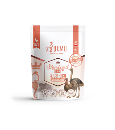 Bemo Cat Sterilised Turkey & Ostrich – karma sucha dla kota z indykiem i strusiem